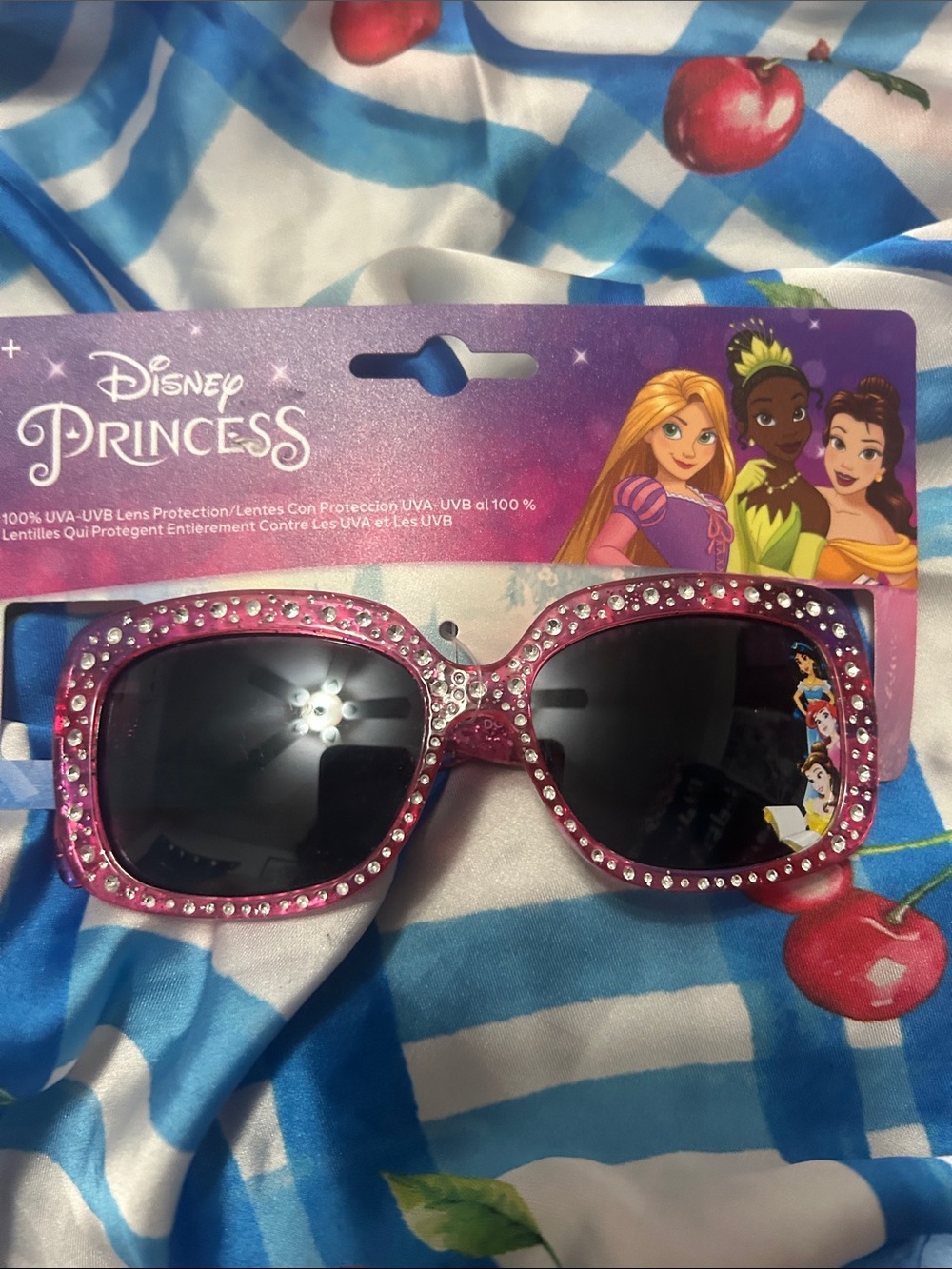 Disney Princess Hot Pink Rhinestone Kids Sunglasses